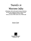 Book cover for Travels in Western India