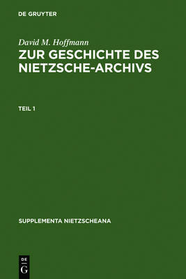 Book cover for Zur Geschichte Des Nietzsche-Archivs