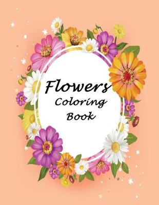 Book cover for Flowers Coloring Book