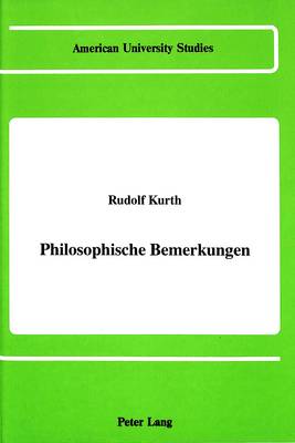 Cover of Philosophische Bemerkungen