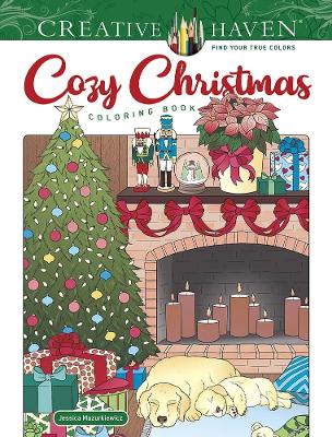 Book cover for Creative Haven Cozy Christmas Coloring Book