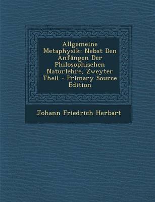 Book cover for Allgemeine Metaphysik