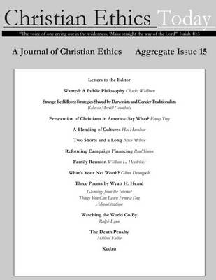 Book cover for Christian Ethics Today, Issue 15