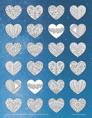 Book cover for Universe Hearts Bullet Journal with Floral Margins for Adult Coloring