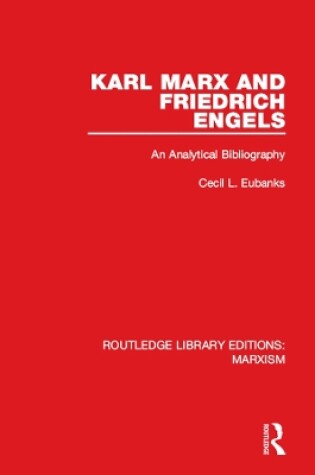 Cover of Karl Marx and Friedrich Engels