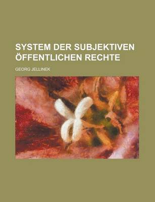 Book cover for System Der Subjektiven Offentlichen Rechte