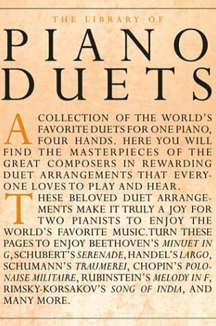Cover of Library of Piano Duets (1 Piano/4 Hands)