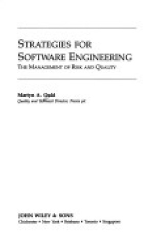Cover of Strategies for Software Engineering