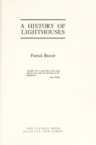 Cover of A History of Lighthouses