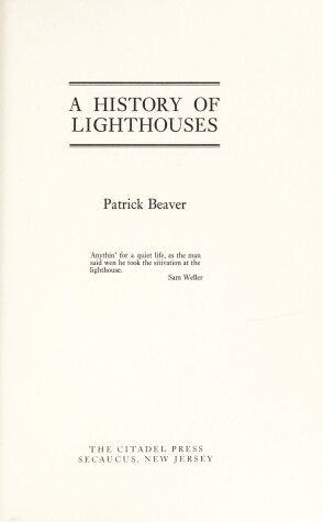 Book cover for A History of Lighthouses