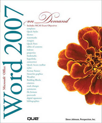 Book cover for Microsoft Office Word 2007 on Demand