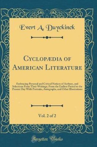 Cover of Cyclopædia of American Literature, Vol. 2 of 2