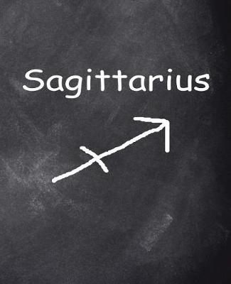 Book cover for Sagittarius Symbol Zodiac Sign Horoscope Composition Book Chalkboard 130 Pages