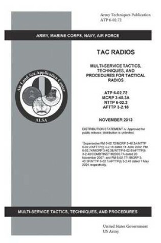 Cover of Army Techniques Publication ATP 6-02.72 TAC Radios Multi-Service Tactics, Techniques, and Procedures for Tactical Radios ATP 6-02.72, MCRP 3-40.3A, NTTP 6-02.2, AFTTP 3-2.18 November 2013