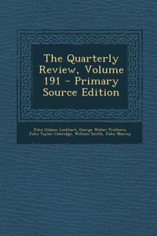 Cover of The Quarterly Review, Volume 191