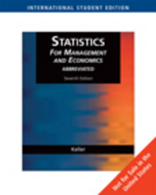 Book cover for Managerial and Economic Statistics