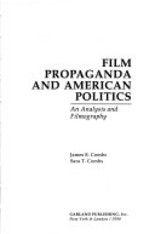 Cover of Film Propaganda and American Politics