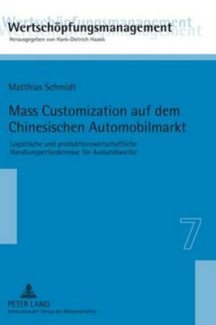 Cover of Mass Customization Auf Dem Chinesischen Automobilmarkt