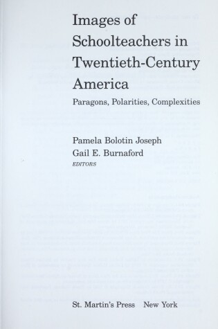 Cover of Images of Schoolteachers in Twentieth-Century America