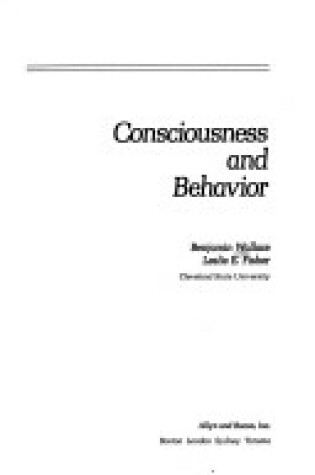 Cover of Consciousness and Behaviour