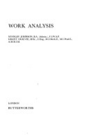 Cover of Work Analysis