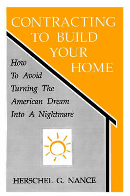 Cover of Contracting to Build Your Home