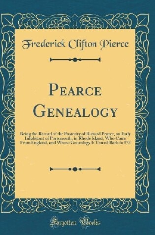 Cover of Pearce Genealogy
