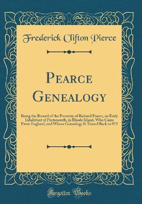 Book cover for Pearce Genealogy