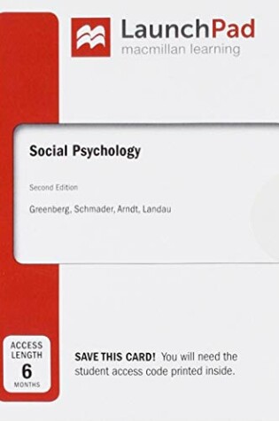 Cover of LaunchPad for Greenberg's Social Psychology (Six Months Access)