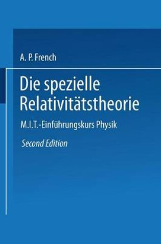 Cover of Die spezielle Relativitätstheorie