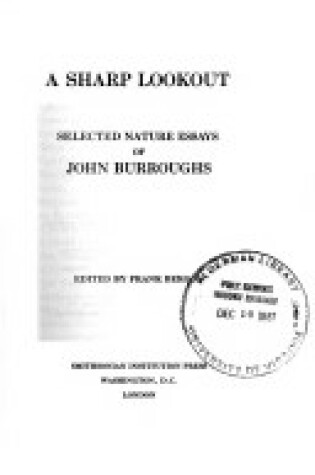Cover of A Sharp Lookout