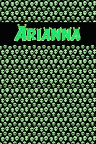 Cover of 120 Page Handwriting Practice Book with Green Alien Cover Arianna