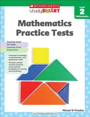 Book cover for Scholastic Study Smart Mathematics Practice Tests Level 2