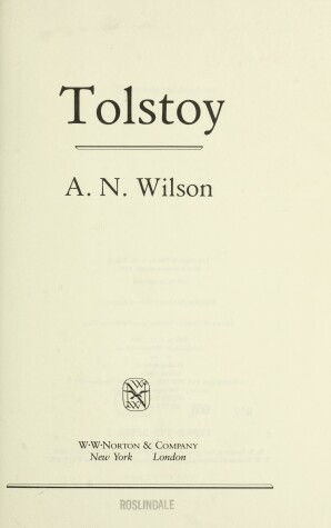 Book cover for Tolstoy