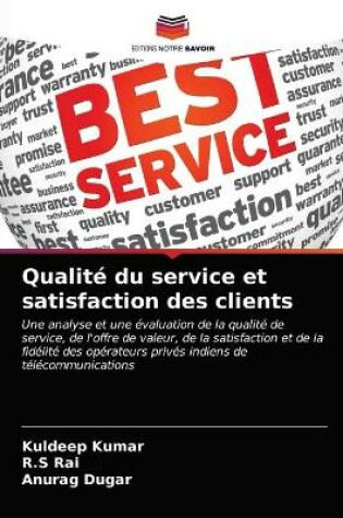 Cover of Qualité du service et satisfaction des clients