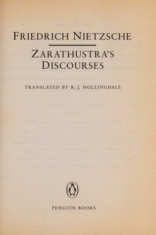 Cover of Zarathustra's Discourses