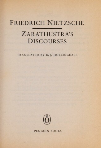 Book cover for Zarathustra's Discourses