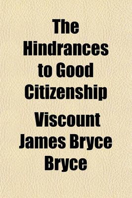 Book cover for The Hindrances to Good Citizenship