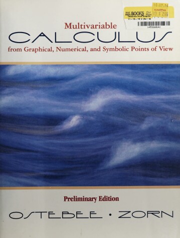 Book cover for Calculus from Graphs, Numbers, & Symbols