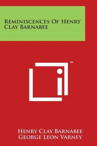 Cover of Reminiscences of Henry Clay Barnabee