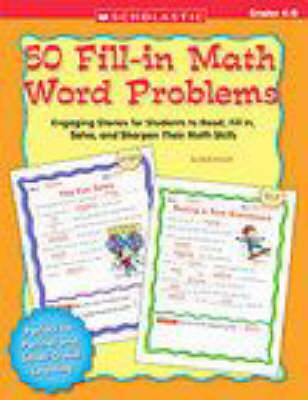 Book cover for 50 Fill-In Math Word Problems, Grades 4-6