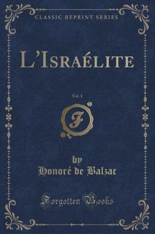 Cover of L'Israélite, Vol. 1 (Classic Reprint)