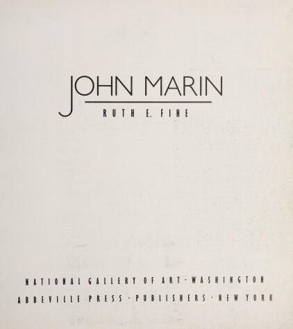 Book cover for John Marin