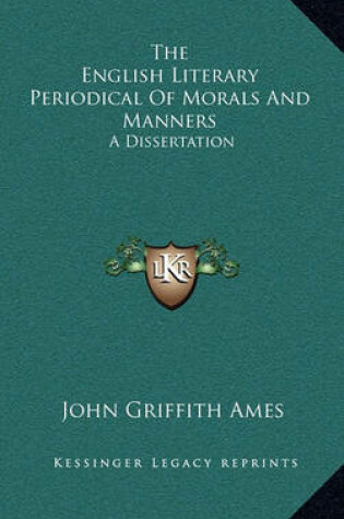 Cover of The English Literary Periodical of Morals and Manners