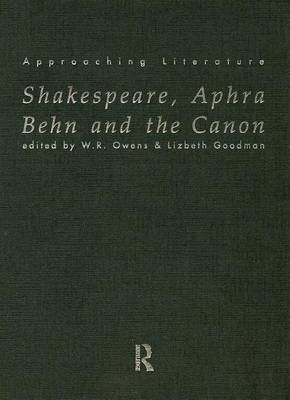 Cover of Shakespeare, Aphra Behn and the Canon