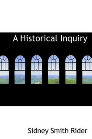 Cover of A Historical Inquiry