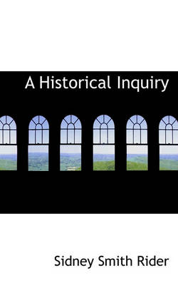 Book cover for A Historical Inquiry