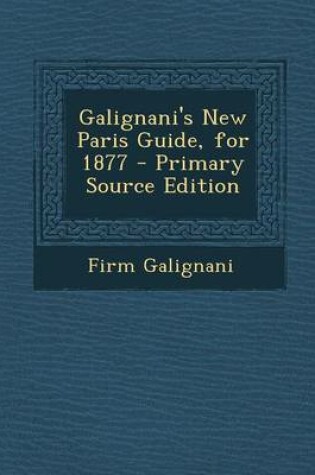 Cover of Galignani's New Paris Guide, for 1877