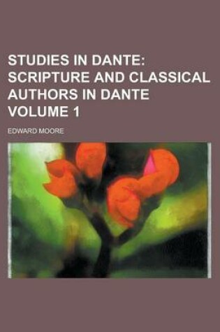 Cover of Studies in Dante Volume 1