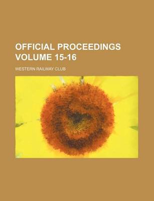 Book cover for Official Proceedings Volume 15-16